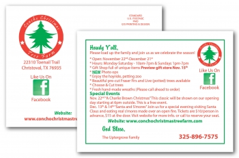 Concho Christmas Tree postcard 6