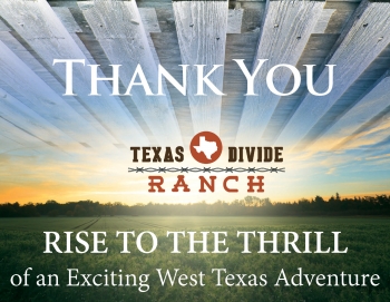 Texas Divide Ranch thank you card