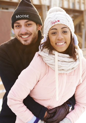 Couple with Embroidered Hats