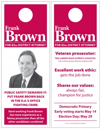 Frank Brown door hanger