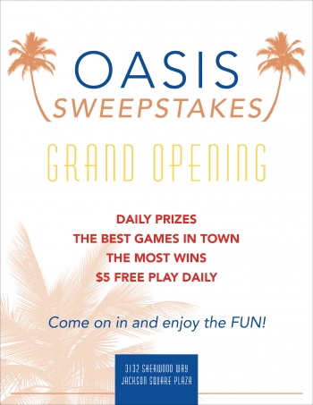 Oasis Sweepstakes flyer