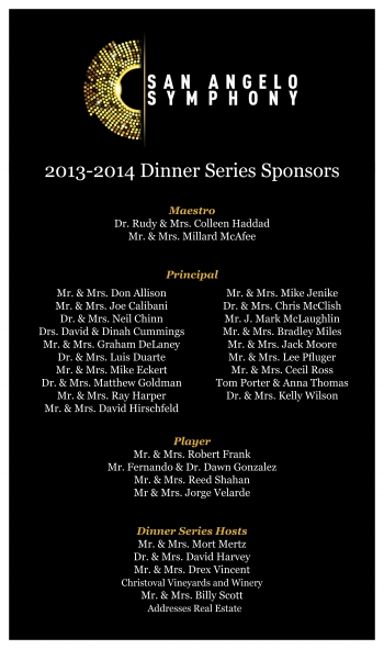 SA Symphony dinner sponsor poster