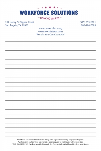 WorkForce Solution Note Pad